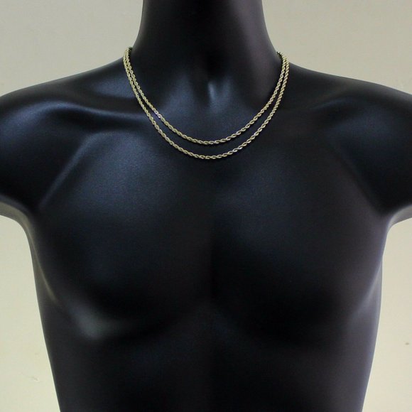 14k Gold 3mm 18" and 20" Rope Chains